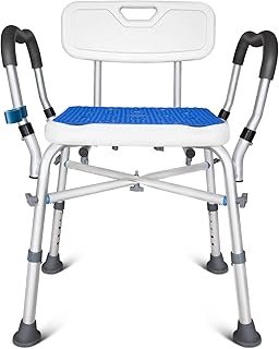 Bath chair with armrests, medical shower seat, bariatric shower seat with reinforced transverse bar for the elderly, adults and people with special needs.. DIAYTAR NIGERIA: Nigeria's answer to affordable online shopping with reliable 5-8 day delivery guarantee.