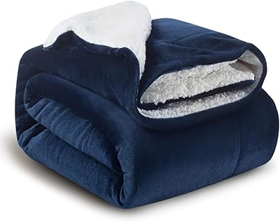 SHERPA FABIEN SIMPLE SIME SIQUE 160 x 220 cm coverage, Reversible flannel polar coverage - Hot travel cover and velvet for bed, sofa, travel (navy).. DIAYTAR NIGERIA: Your affordable marketplace with reliable 5-8 day shipping across Nigeria.