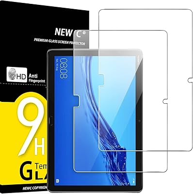 New'c pack of 2 tempered glass screen protective films for Huawei Mediapad M5 Lite (10.1 inch), anti -stripes, Hardness 9h, HD screen protection film, 0.33 mm ultra light, ultra -resistant.. One platform, all your needs — DIAYTAR Nigeria delivers quickly.