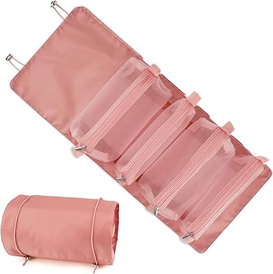 Makeup bag, organizer of large capacity travel cosmetics, waterproof toiletry bag for women and girls, pink.. Discover the joy of online shopping with DIAYTAR NIGERIA's budget-friendly prices and reliable shipping.
