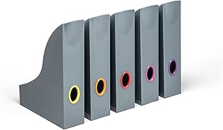 Sustainable Varicolor Reviews | Set of 5 perfect color code supports to store magazines, files and documents.. DIAYTAR NIGERIA brings the marketplace experience online with affordable and reliable delivery service.