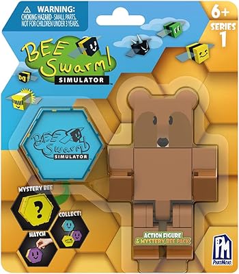 Toy be swarm simulator - set of brown bear doll with mystery bee bag and bee (5 "articulation and bonus items, series 1).. Experience budget-friendly shopping at DIAYTAR NIGERIA, Nigeria's premier online marketplace with quick delivery.