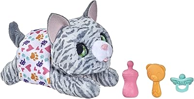 Interactive Furial New Borns Kitty plush: Electronic animal with sound effects and closed eyes, for children from 4 years old.. Get your essentials without leaving home — thanks to DIAYTAR Nigeria.
