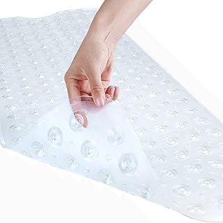 D-metal non-slip bath mat, bath mat with suction cups, bath mats with drainage holes, machine washable, extra wide, 100 x 40 cm, non-toxic, transparent and white.. Why pay more? DIAYTAR Nigeria gives you the best for less.