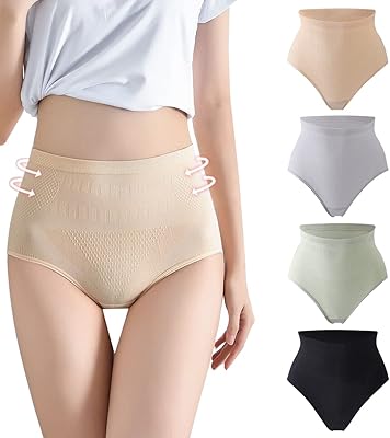 High-waisted size underwear, gentle cotton, stretchy, shaping the waist and enhancing the hips, a set of 4 complete briefs.. Shop smart, shop DIAYTAR — Nigeria’s trusted e-commerce site.