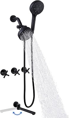 Bathtub tap with 3 handles Set of matt black bathtub taps with beak.. Affordable choices, delivered fast — that's the DIAYTAR Nigeria promise.