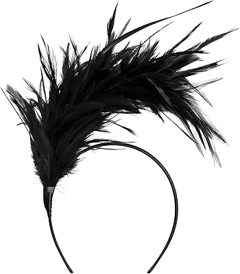 Bibi Deca feathered banner of the 1920s for women, classic headband for holidays, special events and weddings.. DIAYTAR NIGERIA delivers more than products - we deliver affordable shopping satisfaction nationwide.
