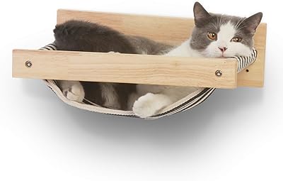 Fukumaru chat wall hammock bed and white wallpaper perch in wooden wall furniture.. DIAYTAR NIGERIA provides endless shopping possibilities with affordable prices and prompt delivery service.
