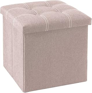 Ottoman storage cube 38 cm, foldable storage boxes and footrest, padded bench for living room dormitory.. DIAYTAR NIGERIA brings the market to your fingertips with affordable prices and prompt delivery service.