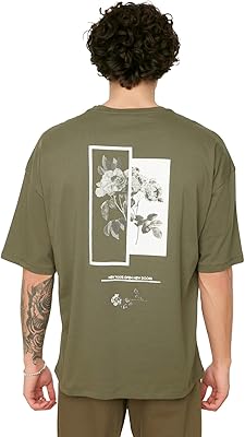 Short sleeve t-shirt printed Uversize khaki round neck for men.. Experience the future of online shopping with DIAYTAR NIGERIA's extensive product range and competitive pricing.