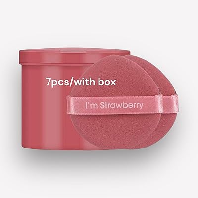 New radiant Glow: Set of wet and dry makeup sponges of 7 -piece with box - Unlock your impeccable beauty secret! (Strawberry pie).. Enjoy low prices, wide selections, and reliable delivery with DIAYTAR Nigeria.