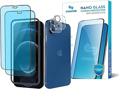 Ramson blue anti -light screen protector compatible with iPhone 12 mini - 2 pack.. Shop like never before with DIAYTAR NIGERIA's comprehensive marketplace and budget-friendly shipping.