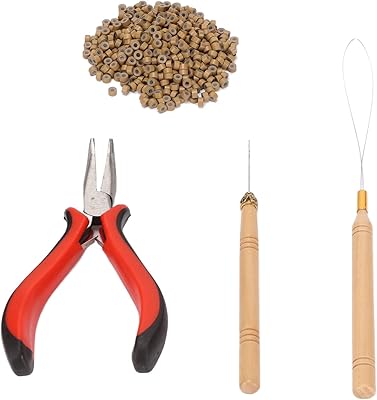 Kit of hair extension tools, 1000 pieces, pliers to remove traction hooks, silicone micro-year, tool kits for professional hairstyle tools, accessories (7# 200 silicone rings).. Big savings, small wait times — shop now at DIAYTAR Nigeria.