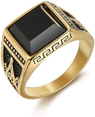 Classic 18 -carat gold plated ring with black onyx luxury diamond ring.. DIAYTAR Nigeria delivers happiness in 5–8 days, no matter what you buy.