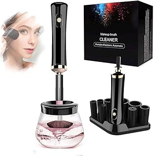 Cleaner and dryer of electric makeup Beauty - professional, automatic, fast, smooth and regular - rotary, rotary for most cosmetic makeup brushes (black).. Shop with ease at DIAYTAR NIGERIA and enjoy our extensive product range delivered at affordable rates.