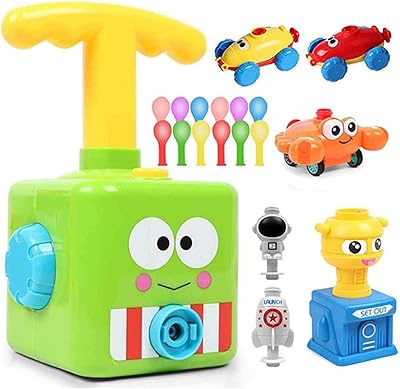 Set of car toys with Mother Anna Power balloons with children's pump, balloon racing car toy, balloon launch car, aerodynamic car rod toys (green frog).. DIAYTAR NIGERIA: Where countless products meet affordable prices and reliable nationwide shipping.