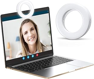 Small LED light ring with mini circular design suitable for video calls, calls with zoom, live broadcasting, online meetings and photography (white).. Embrace a new era of online shopping with DIAYTAR NIGERIA's extensive range and budget-friendly prices.