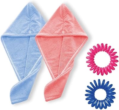 Coraline Hair Towel Package 2 Plus 2 Elastics Hair.. Thousands of items at your fingertips — DIAYTAR Nigeria makes it happen.