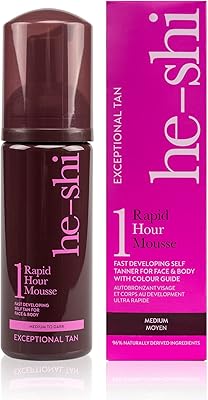 He-Shi Rapid tanning mousse 1 hour instantaneous self-tanning lotion.. DIAYTAR NIGERIA: Your affordable shopping destination with thousands of products delivered in days.