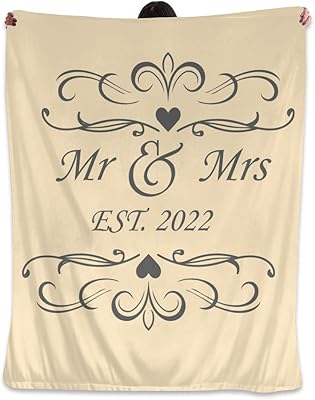 Wedding gifts for couples, unique gifts for luxury bed cover, thrown in soft plush, 50 x 60 inches, mr & mrs 2022.. DIAYTAR NIGERIA: Where every shopping need is met with affordable prices and reliable 5-8 day delivery.