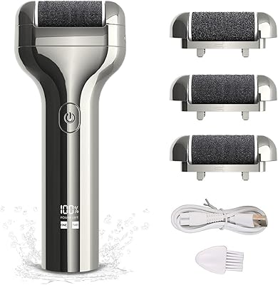 Electric feet career kit, foot masseur, solvent of calluses and exfoliating, feet therapy for smooth and soft feet with thick and fine rollers, replaceable brushes and a USB loading cable.. Great products, lower prices, fast delivery — DIAYTAR Nigeria has it all.