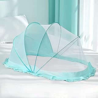 Foldable portable travel bed with mosquito net for the protection of the cradle, blue.. Find quality and variety without breaking the bank — only on DIAYTAR Nigeria.