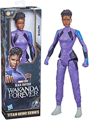Black Panther by Marvel Studios: Wakanda Forever Titan Hero Shuri game, 12 -inch action figurine, children's toys from 4 years old.. DIAYTAR NIGERIA: Where shopping dreams come true with budget-friendly prices and nationwide shipping.