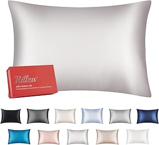 Silk pillow pillow Relza Hair & Skin, 100 % silk on both sides, Concealed zipper (silver gray, standard 20 "x 26"), pillow in natural silk 19mom for women, beautiful and sweet, gift box.. Shopping has never been easier — DIAYTAR Nigeria delivers it all in 5–8 days.