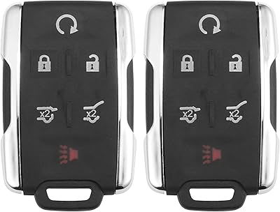 X-Auto hooks key remote replacement without intelligent key 315 MHz Mhz M3N32337100 For Chevrolet Tahoe Suburban and GMC Yukon 2015-2020 Silver frame 6 buttons.. Experience the future of online shopping with DIAYTAR NIGERIA's extensive product range and competitive pricing.