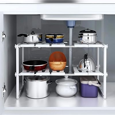 Family kitchen shelf adjustable with two layers.. From kitchen tools to phones — DIAYTAR Nigeria ships it all in a week.