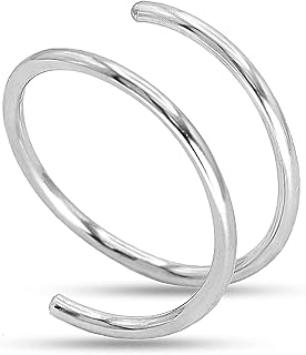 Jafest double nose cuff for simple piercing, spiral nose cuff filled with gold or sterling silver for women and girls (silver).. Your everyday shopping solution, DIAYTAR NIGERIA offers variety and value delivered within 8 days.