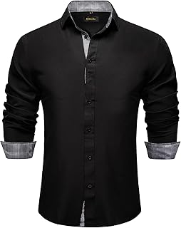 Black formal shirts for men, relaxed ladies -in -handed shirts with long sleeves for men.. DIAYTAR NIGERIA delivers happiness in 5-8 days with our affordable and diverse product range.
