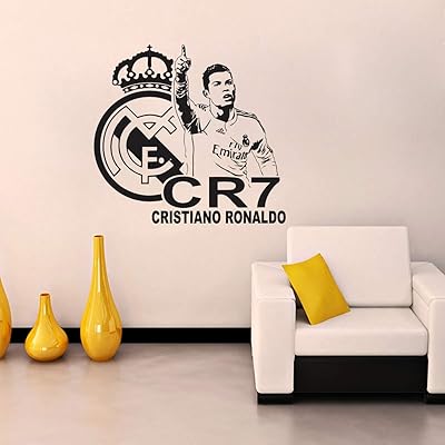 Sticker wall sticker studio design Cristiano Ronaldo (PVC vinyl, size - 58 cm x 51 cm).. Shop confidently with DIAYTAR NIGERIA, offering affordable prices and reliable delivery within a week.