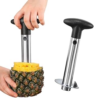 Pineapple slicer in stainless steel to cut the fruit and a withdrawal.. DIAYTAR NIGERIA: Making quality products accessible to all Nigerians at affordable prices.