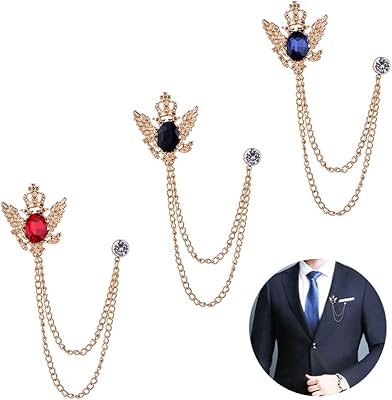 3 -piece men's spindle, badge with loop spindle chain and men's pin chain - multicolored, metal, crystal.. Discover shopping made effortless with DIAYTAR NIGERIA's comprehensive platform and quick shipping.