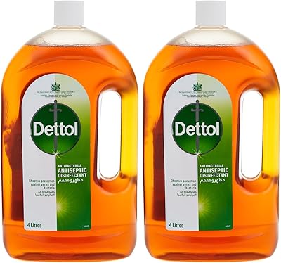 Dettol antibacterial disinfectant liquid for effective protection against germs and personal hygiene, used for floors, bath and linen, 4 liters (2 -room package).. DIAYTAR NIGERIA brings the joy of affordable shopping to your fingertips with delivery in less than 8 days.