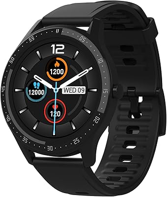 Intelligent watch Firebolt Spo2, 360 degree rotation, large touch screen, integrated games, 8 -day autonomy, water and dust resistance index IP67, monitoring of oxygen in blood and heart rate (black), M (BSW003).. Your home for smart shopping — DIAYTAR Nigeria delivers fast and cheap.