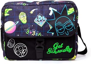 Messenger bag with full printed spatial print of Rick and Morty, black, black, one size.. Discover a new way to shop with DIAYTAR NIGERIA's comprehensive marketplace and quick delivery options.