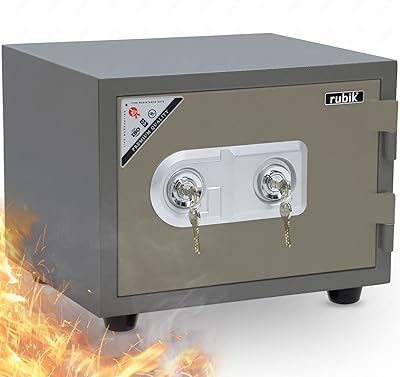 Rubik fireproof safe with key, fire safety cabinet for house and office (RB42KW-BE, 33x42x35cm, 42kg) beige beige.. Shop from Nigeria's largest product selection at DIAYTAR, with budget-friendly prices and swift delivery.