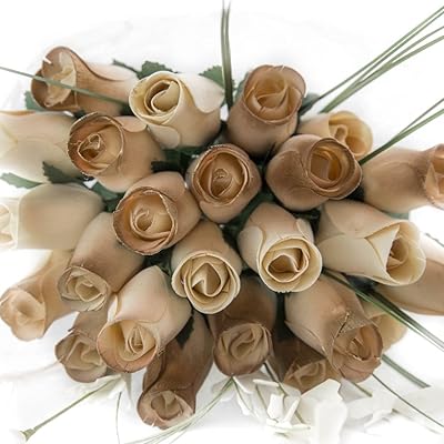 Bouquet of original wooden roses 50 years of golden and white flowers (3 paintings).. Experience the convenience of boundless shopping with DIAYTAR NIGERIA's vast selection and quick delivery.