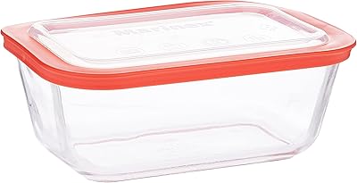 Rectangular butterpan buttocks with transparent plastic cover, capacity 750 ml.. DIAYTAR NIGERIA: Bringing the marketplace to every Nigerian with affordable prices and quick delivery.
