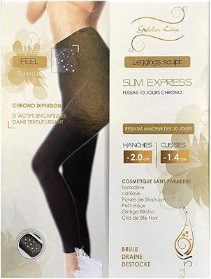 Firming and slimming leggings, S/M size, black color, from Golden Line.. DIAYTAR NIGERIA: Your gateway to affordable products delivered reliably across Nigeria.