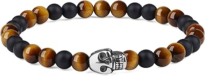 Men's skull bracelet with matt onyx pearls and hard stones.. Nigeria's most diverse e-commerce platform delivers quality and affordability to your doorstep in 5-8 days.
