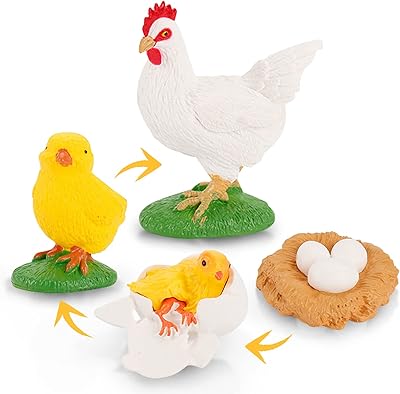 Chicken life cycle set, realistic figurines of farm animals, preschool animal figurines, educational diorama model, children's toys.. Shop with purpose at DIAYTAR NIGERIA and receive your purchases at unbeatable prices within the week.