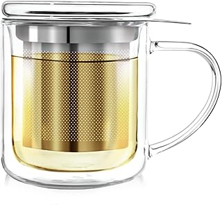 Individual portion machine teplo double glass with infuser basket and cup cover.. Shop with confidence on DIAYTAR Nigeria — quality products and timely delivery.