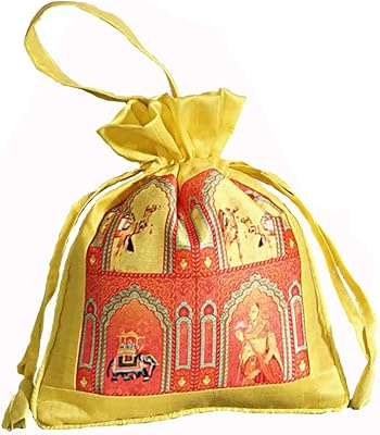 Showing bag with false silk Sway Yam, Yellow, Gut17.. DIAYTAR Nigeria: Your one-stop online shop with unbeatable prices and nationwide delivery in under 8 days.