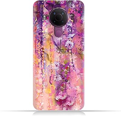 TPU shell with artistic purple flowers AMC Design for Nokia 5.4.. Experience the ease of one-stop shopping with DIAYTAR NIGERIA's diverse catalog and nationwide delivery.
