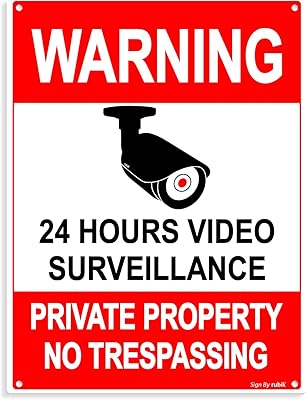 Rubik warning panel 24 Hours Video surveillance Private Property Bringing Intrusion Prohibition in reflective plastic panel Non -punishable for UV protection (part.. DIAYTAR NIGERIA makes every purchase count with our affordable prices and reliable 5-8 day shipping.