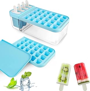 Set of 2 in 1 silicone ice cube molds, 24 -grid ice machine storage box with lid, kitchen tools.. DIAYTAR NIGERIA delivers what you want at prices you'll love, all within 5-8 days nationwide.