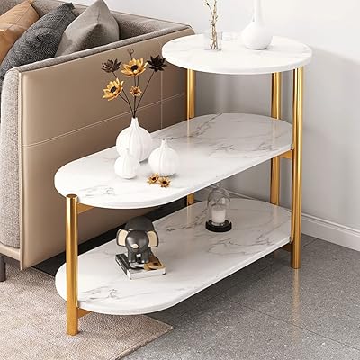 Low sofa tables, light and simple luxury Italian tables for the house and living room, small round table (white).. Experience budget-friendly shopping at DIAYTAR NIGERIA, Nigeria's premier online marketplace with quick delivery.